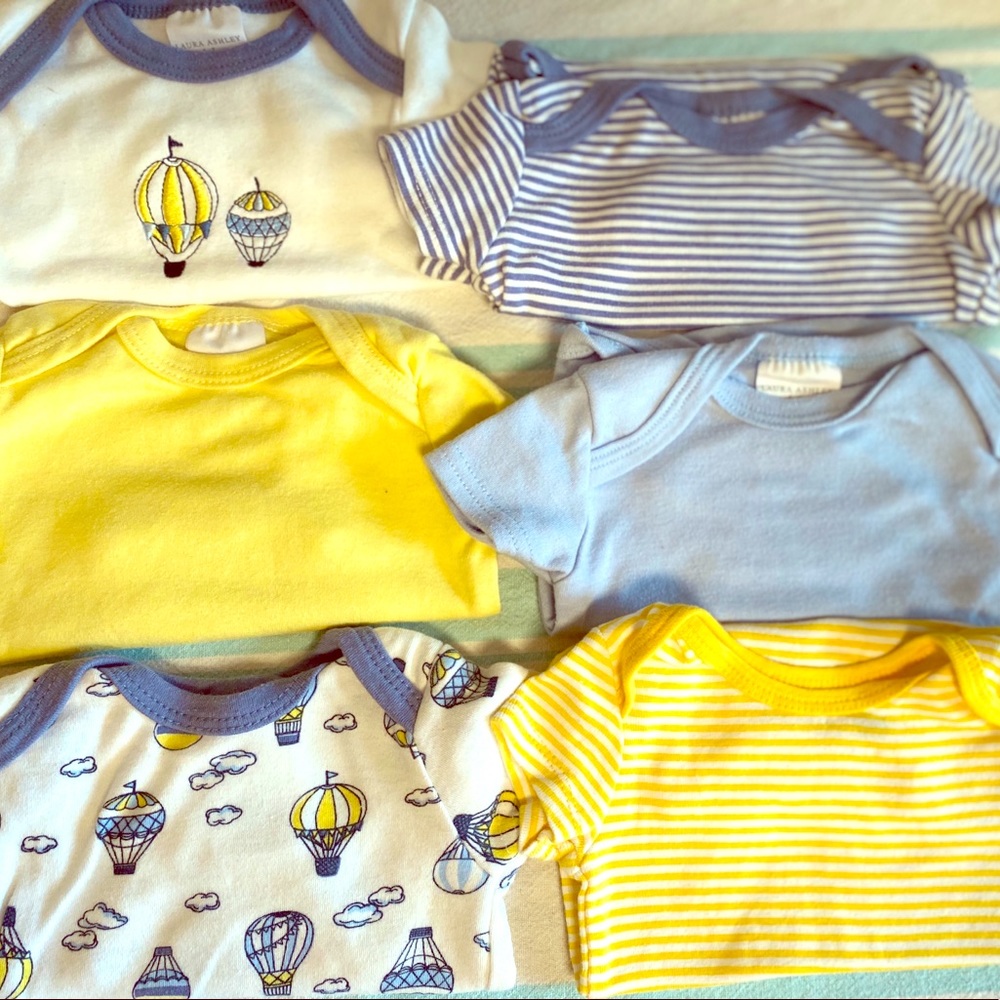 Laura Ashley 3-6 month baby onesies